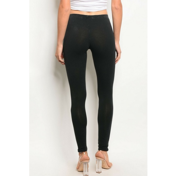 Black Tye Dye Leggings {Popular Basics} - Picture 3 of 4